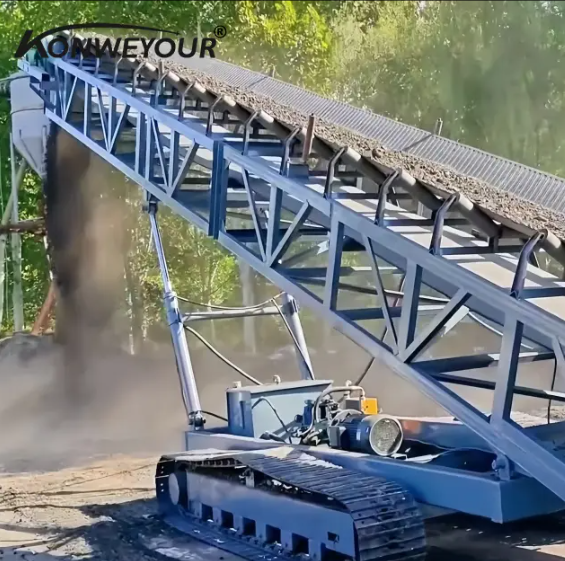 Golde zijwandriemtransporteur met hoge incline